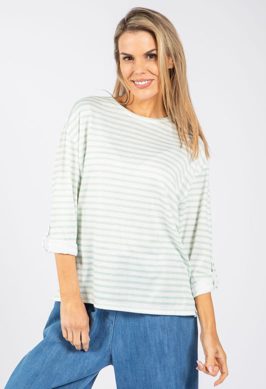 Striped Fine Knit Top