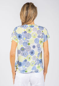 Geometric Print Fine Knit Top