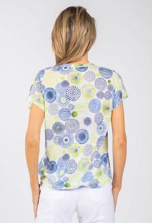 Geometric Print Fine Knit Top