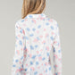 Front Pocket Floral Blouse