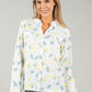 Front Pocket Floral Blouse