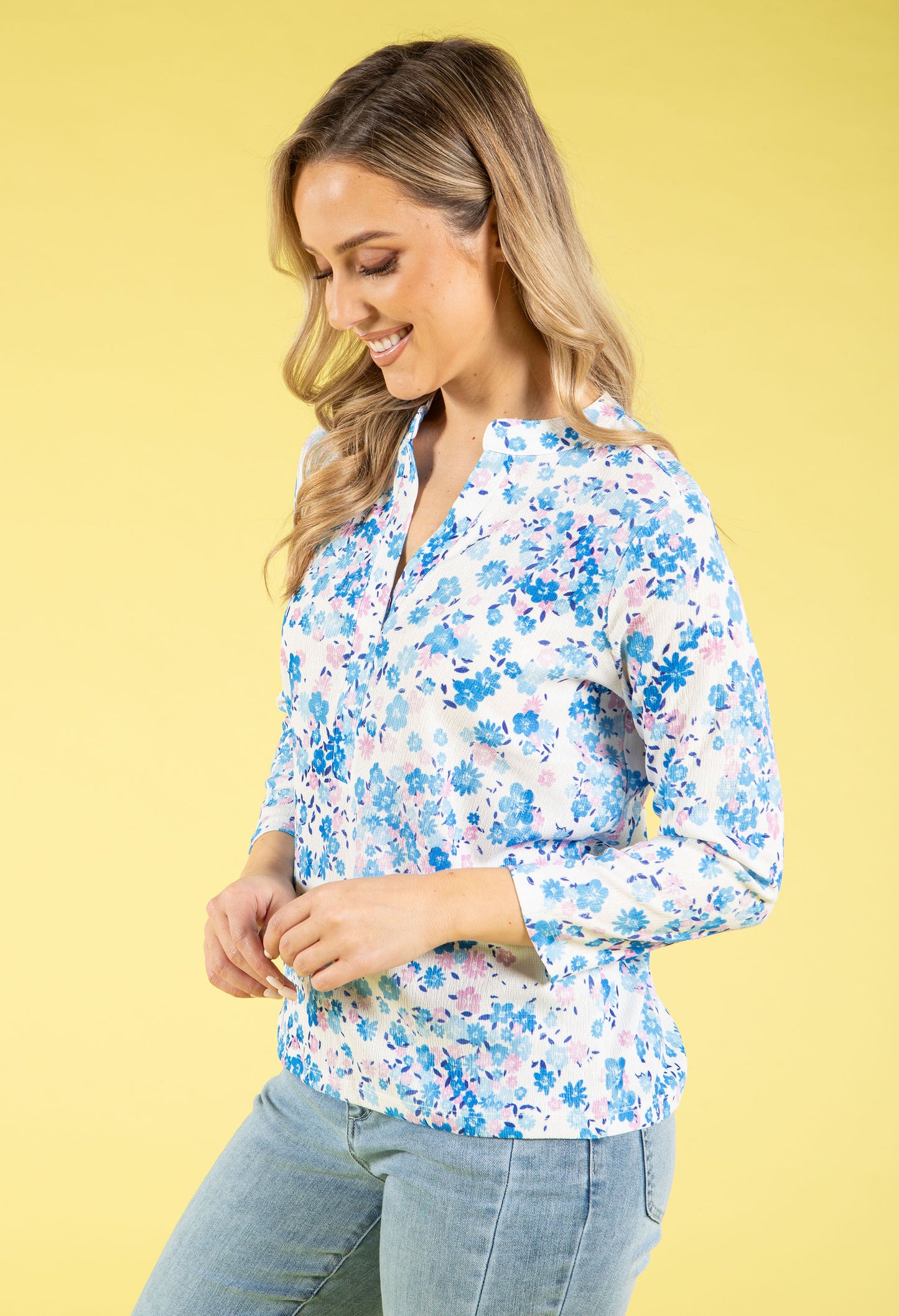 Floral Print V-Neck Top