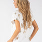 Pearl Fan Leaf Print Top