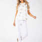 Pearl Fan Leaf Print Top