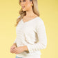 Bubble Waffle Textured V-Neck Top