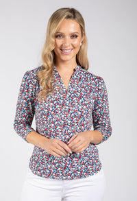 Textured Ditsy Print Top