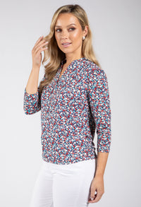 Textured Ditsy Print Top