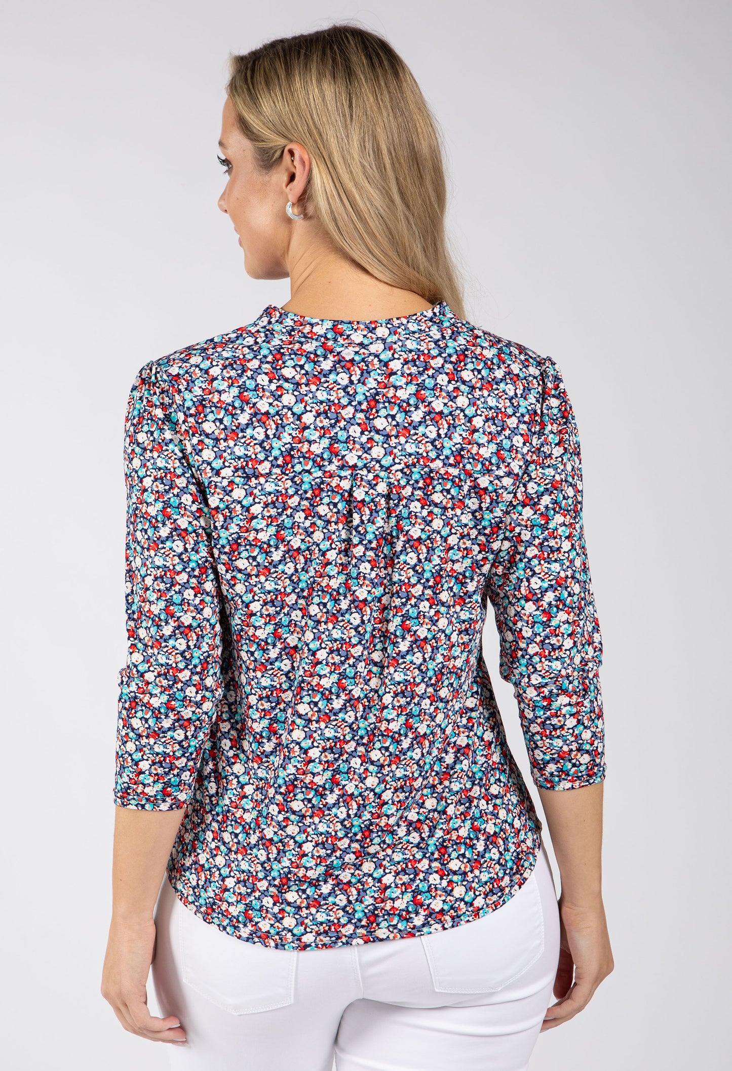 Textured Ditsy Print Top