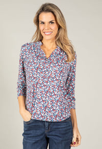 Textured Ditsy Print Top