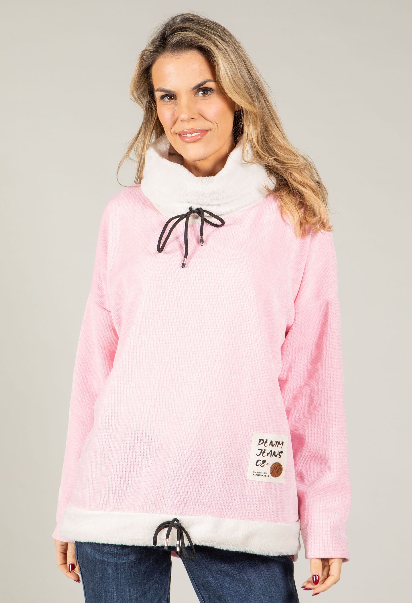 Faux Fur Trim Jumper