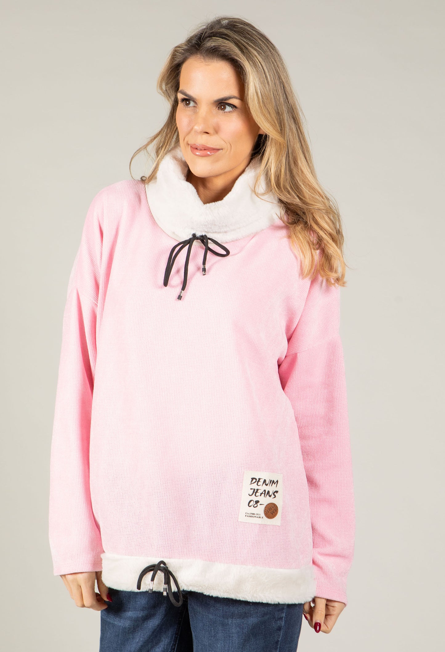 Faux Fur Trim Jumper