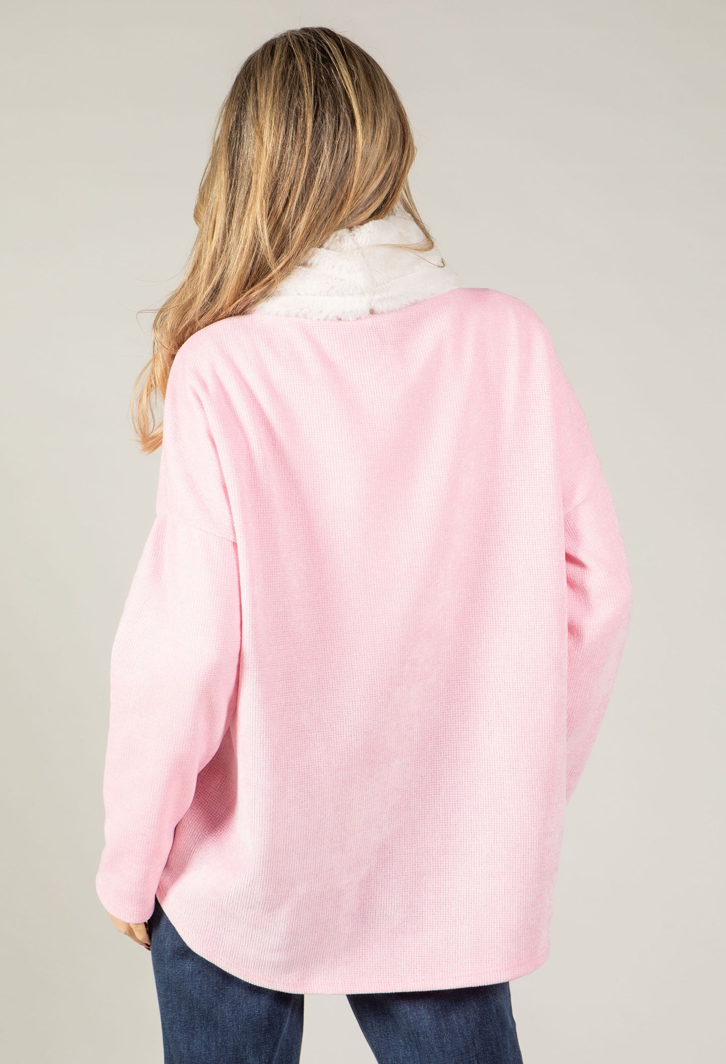 Faux Fur Trim Jumper