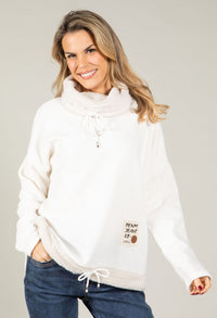 Faux Fur Trim Jumper