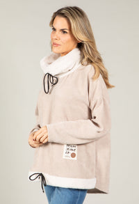 Faux Fur Trim Jumper