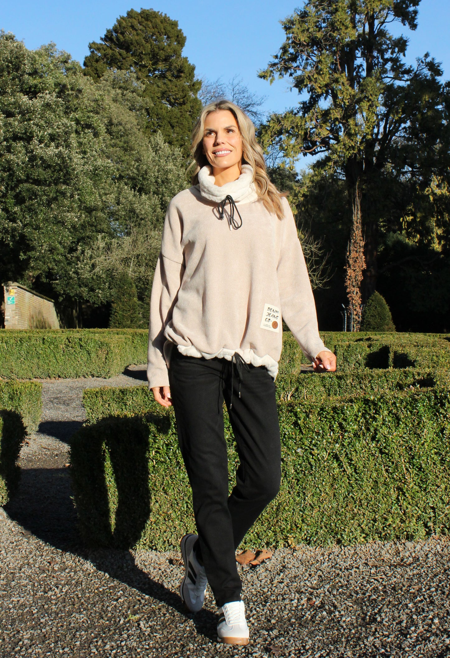 Faux Fur Trim Jumper