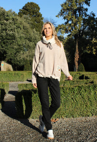 Faux Fur Trim Jumper