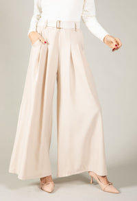 Regular Wide Leg Belted Trousers