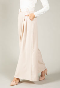 Regular Wide Leg Belted Trousers