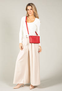 Regular Wide Leg Belted Trousers