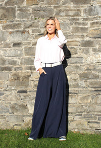 Regular Wide Leg Belted Trousers