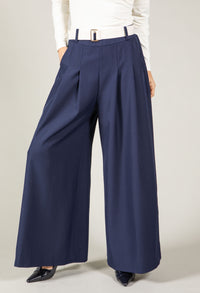 Regular Wide Leg Belted Trousers