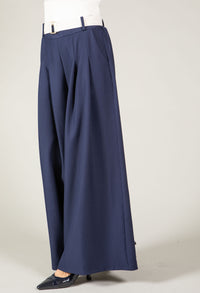 Regular Wide Leg Belted Trousers