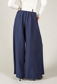 Regular Wide Leg Belted Trousers