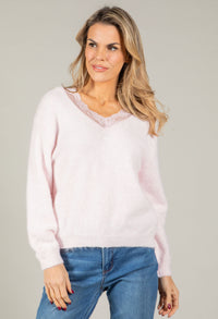 Lace Trim Knit Jumper