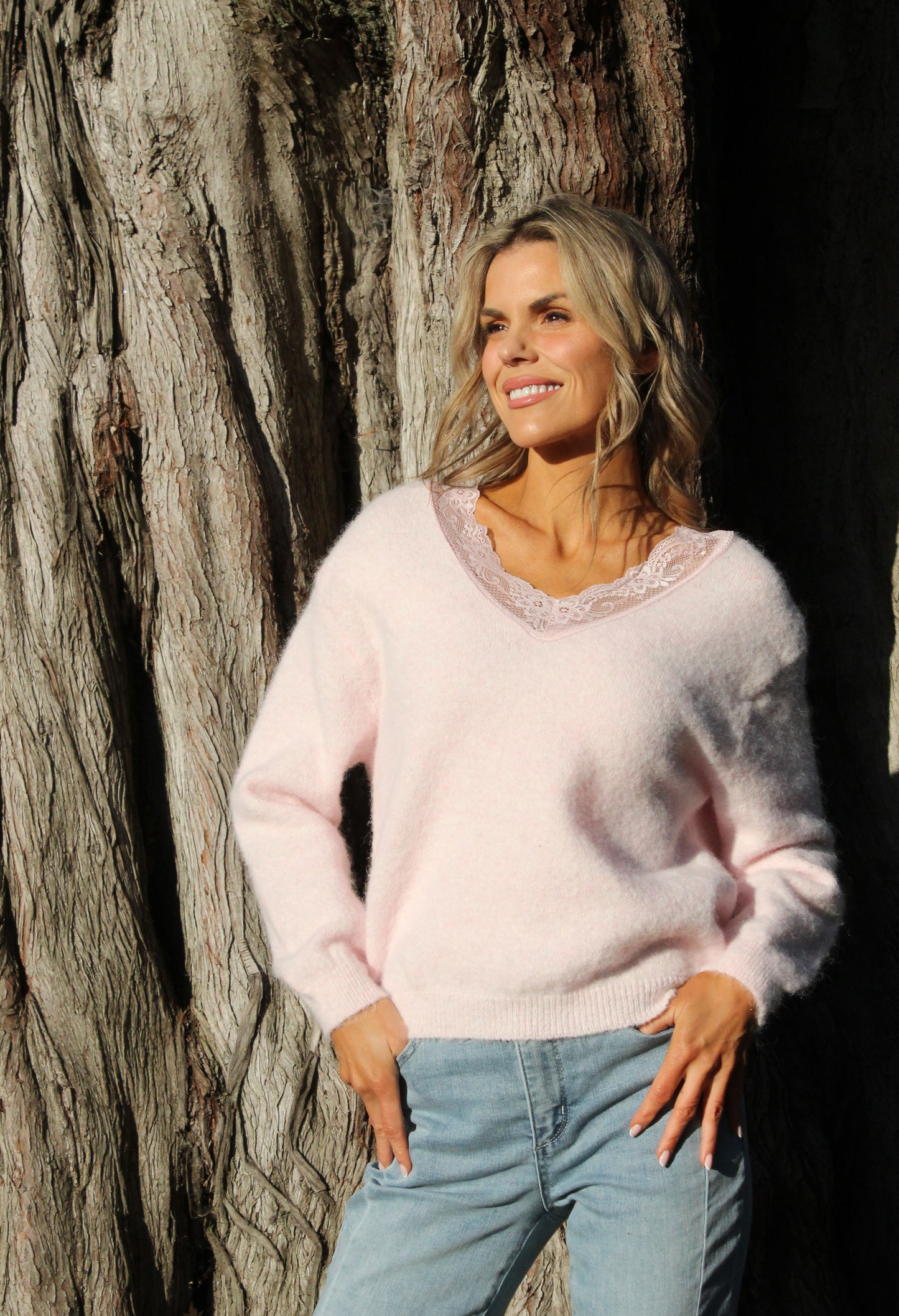 Lace Trim Knit Jumper