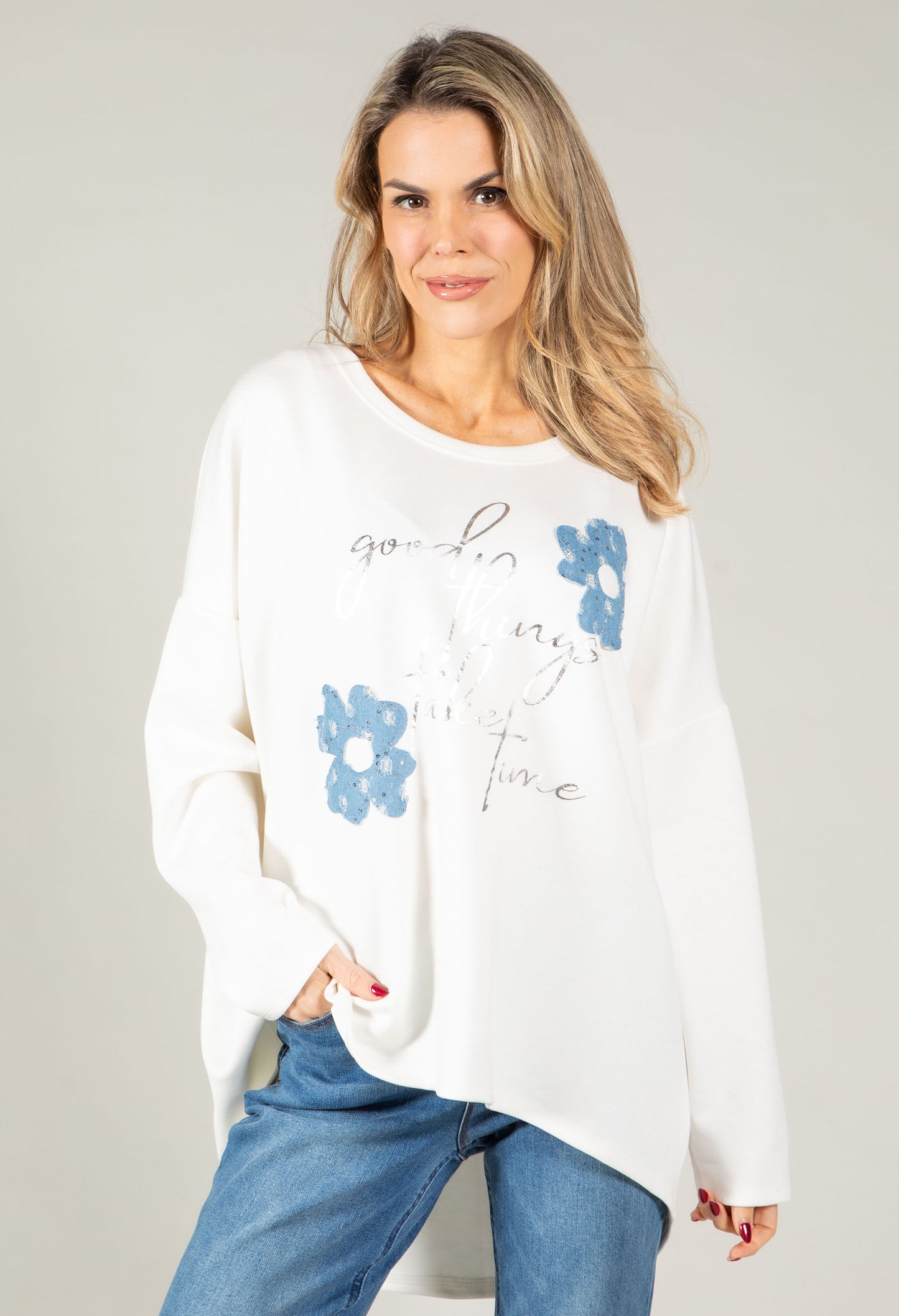 Floral Diamante Top