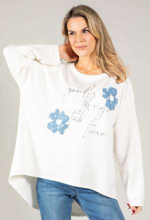 Floral Diamante Top