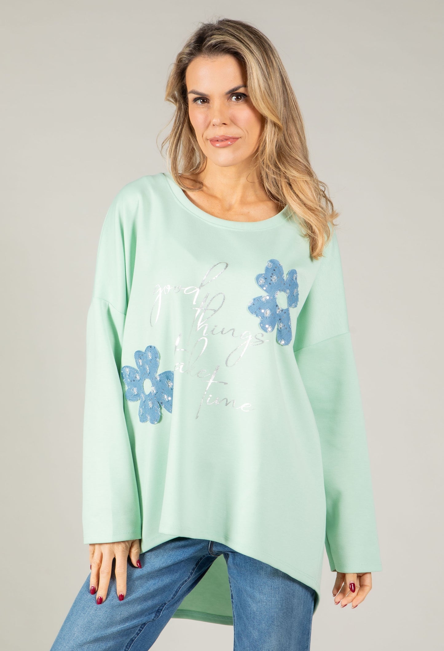 Floral Diamante Top