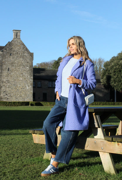 Soft Boucle Trench Coat