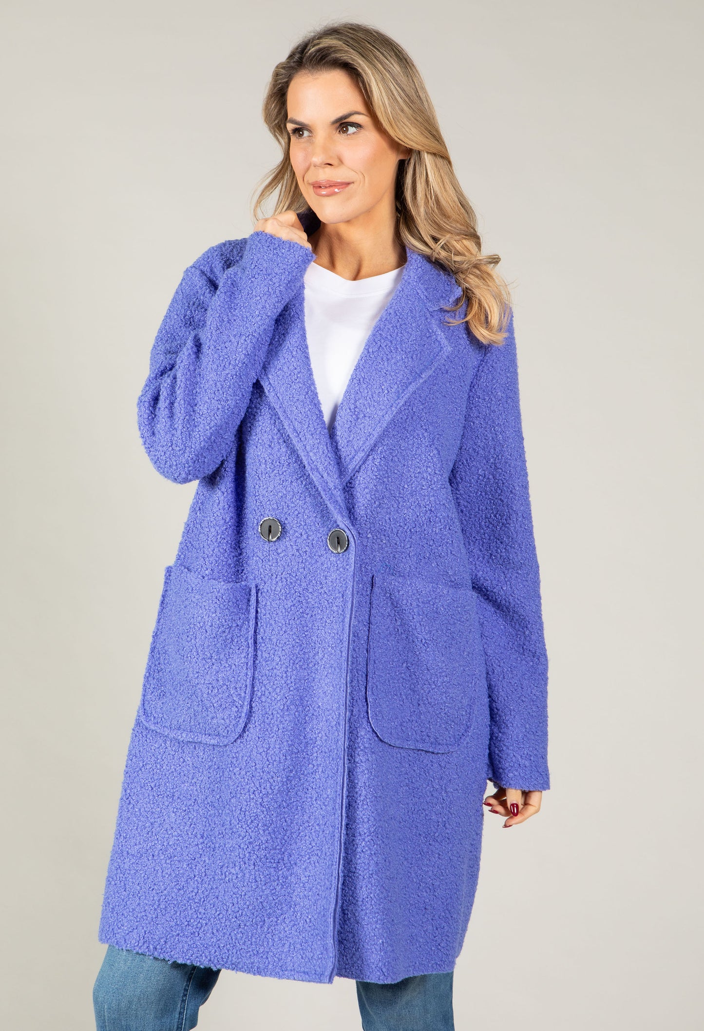 Soft Boucle Trench Coat