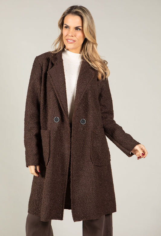 Soft Boucle Trench Coat