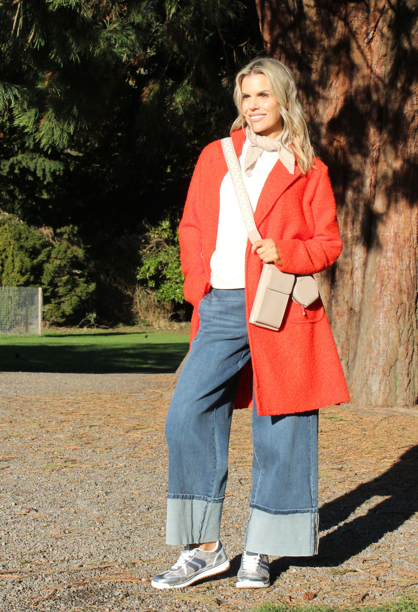 Soft Boucle Trench Coat