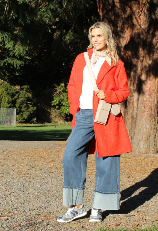 Soft Boucle Trench Coat