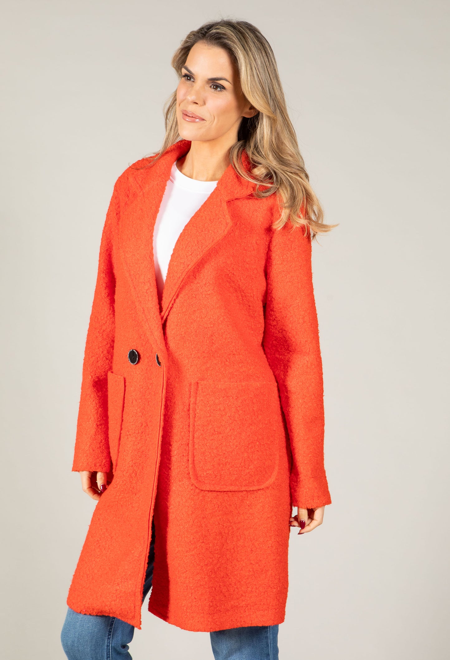 Soft Boucle Trench Coat