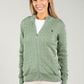 Cable Knit Zip-Up Cardigan