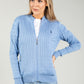 Cable Knit Zip-Up Cardigan