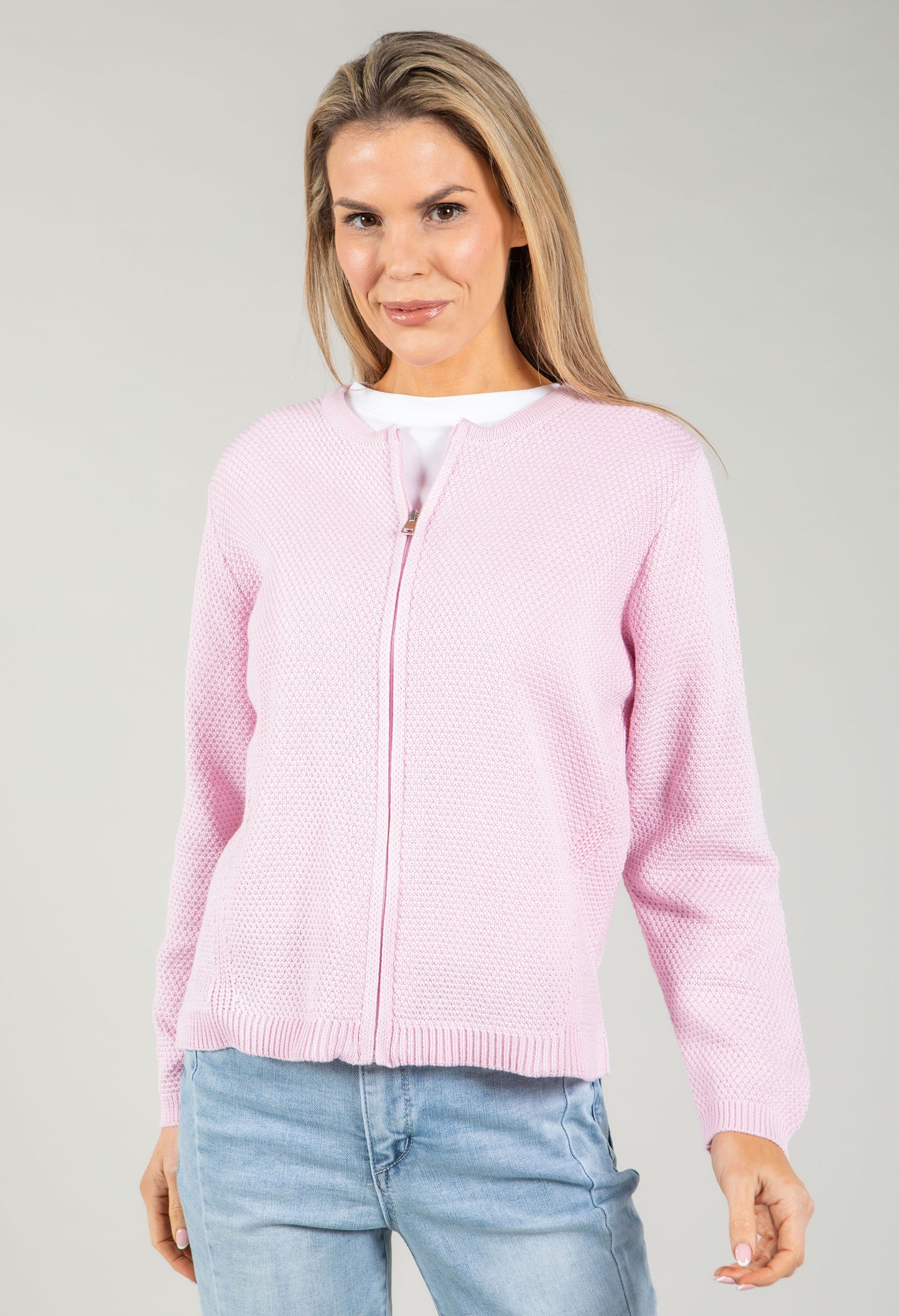 Clara Zip-up Knit Cardigan