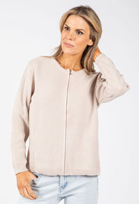 Clara Zip-up Knit Cardigan