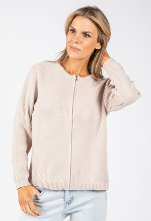 Clara Zip-up Knit Cardigan