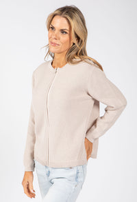 Clara Zip-up Knit Cardigan