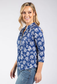 Sophie Floral Zip-Up Top