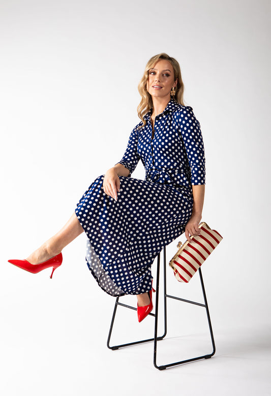 Paulette Polka Dot Dress