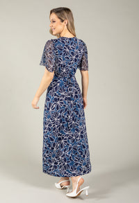 Floral Print Midi Wrap Dress