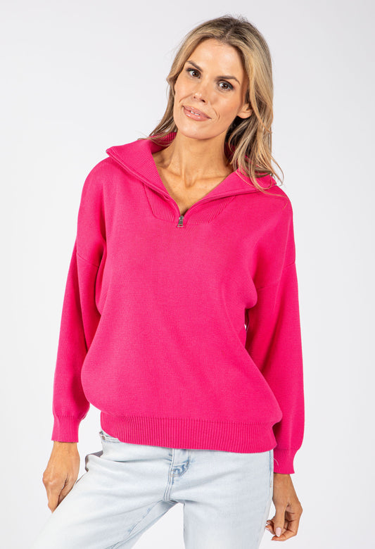 Ellie Half-Zip Knit Jumper