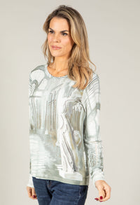 Gallery Print Knit Top