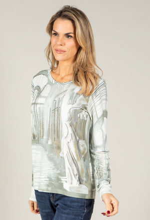 Gallery Print Knit Top